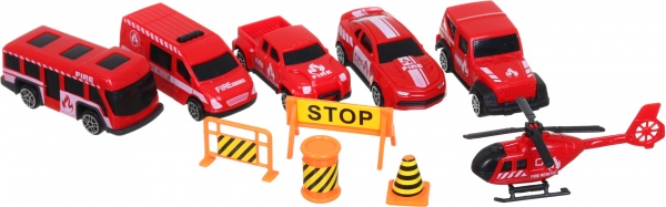 Игровой набор Shantou спасательный грузовик-кейс 39.8x13 см красный 666-09K