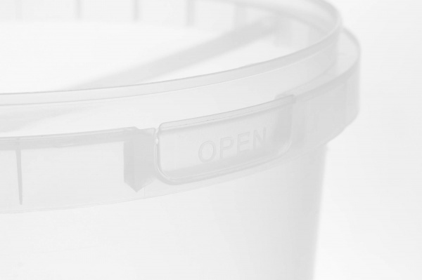 Відро Poliplast з пластиковою ручкою (харчовий пластик) 5 л прозорий 