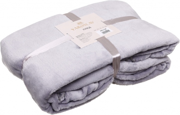 Плед Мікрофібра 200x220 см сірий Ярослав 