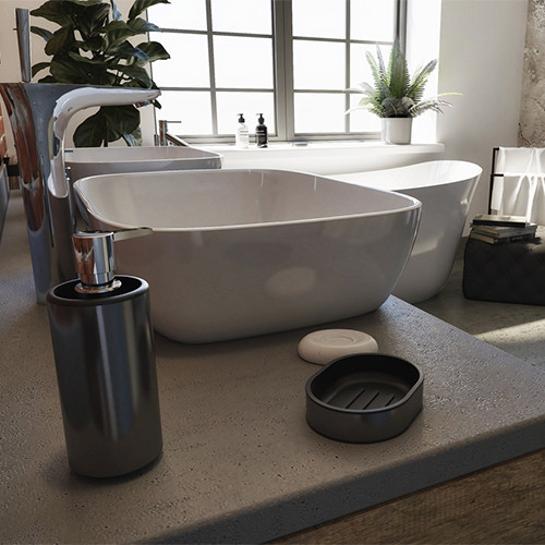 Мыльница Bisk SHINE антрацит 7966