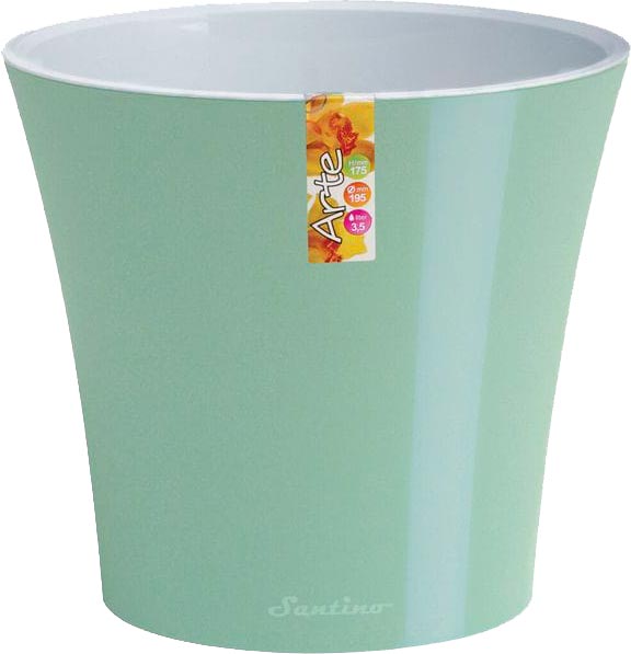 Кашпо пластикове Santino АРТЕ круглий 1,2л ментоловий 