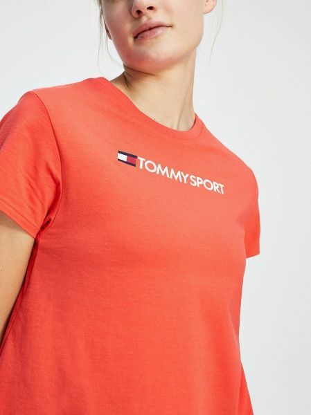 Футболка Tommy Hilfiger Бавовна MIX CHEST LOGO TOP S10S100445-SN6 M помаранчевий