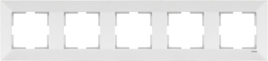 Рамка пятиместная Viko Meridian 85x400 мм горизонтальная белый 90979005-WH