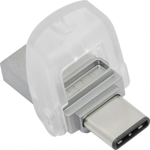 Флеш-пам'ять USB Kingston DataTraveler microDuo 3C 128 ГБ USB 3.1 silver (DTDUO3C/128GB) 