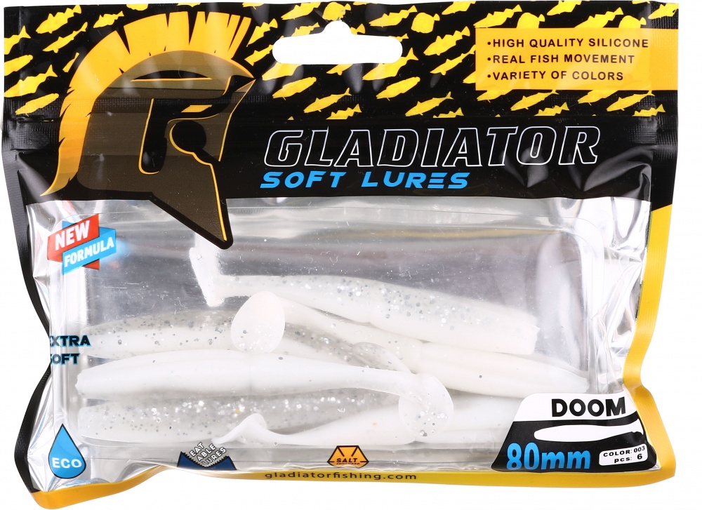 Силикон Gladiator 75 мм 6 шт.