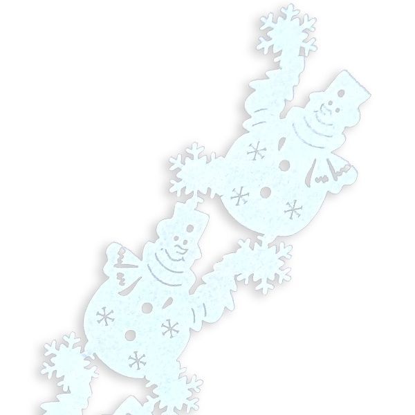 Декоративное изделие из фетра «Гирлянда.Снеговики» 90 см