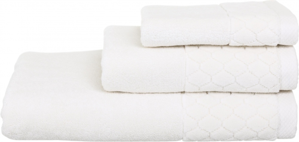 Рушник махровий VELOUR CELLS 70x140 см айворі La Nuit