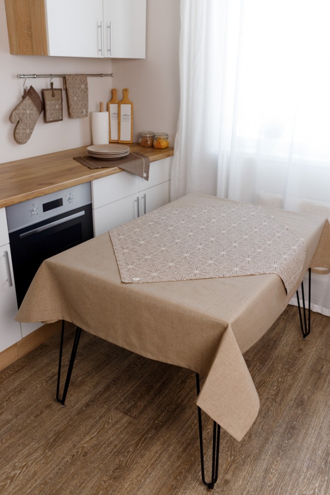 Скатерть Корица Мокко 133x220 см Прованс