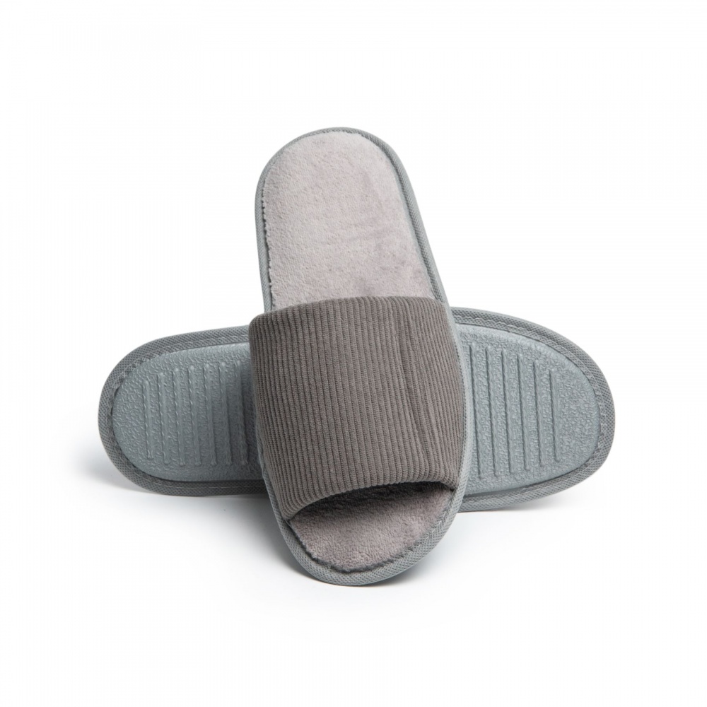 Тапки домашние Twins HS-VL вельвет mono р.44/45 серый