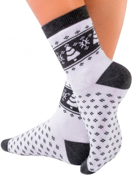 Шкарпетки Conte COMFORT махрові 7С-47СП 080 р. 25 темно-сірий з білим 1 шт. 