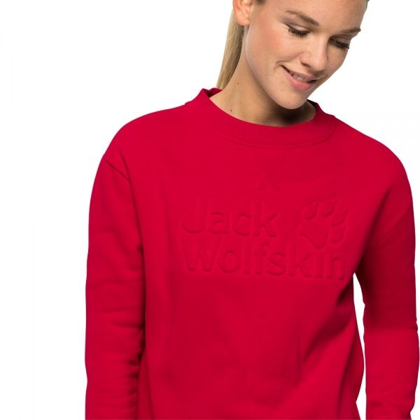 Свитшот Jack Wolfskin WINTER LOGO SWEATSHIRT W 1707811-2505 р. S красный