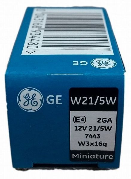 Лампа розжарювання GENERAL ELECTRIC (7443) W21/5W W3x16q 12 В 21 Вт 1 шт