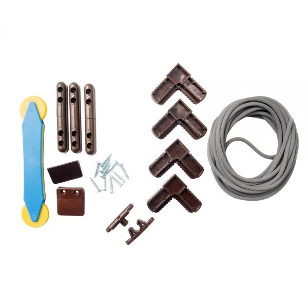 Сетка москитная на двери сборная Vektor 800х2200 мм коричневый