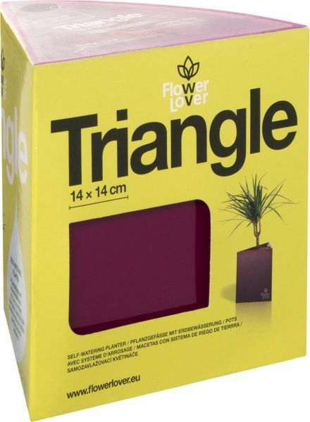 Горшок пластиковый Plastkon Flower Lover Triangle треугольный пурпурный 