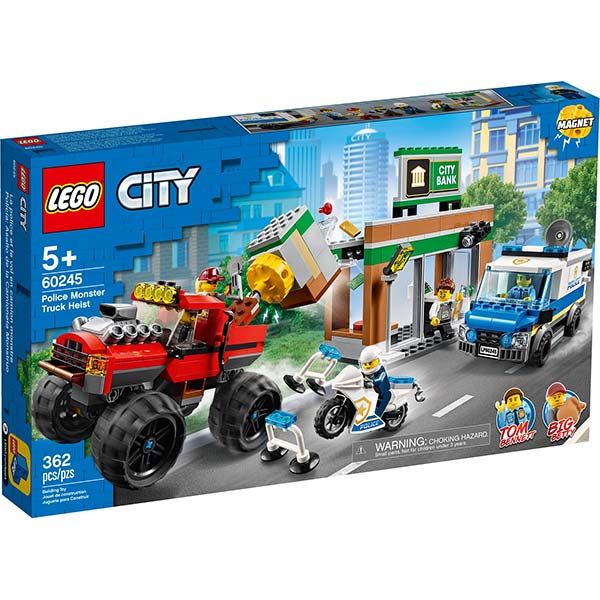 Конструктор LEGO City Ограбление с полицейским грузовиком-монстром 60245