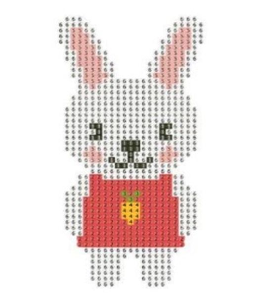 Набір для творчості зі стразами (наліпка) Зайчик 9x15 см Діамантові ручки 