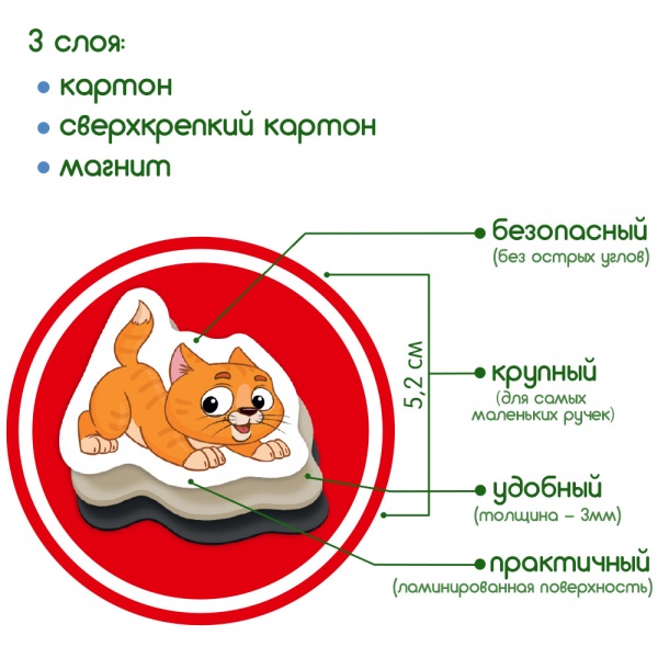 Набор магнитов Magdum Животные ML4031-16 EN