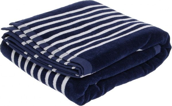 Рушник пляжний Stripe 86x160 см темно-синій Mundotextil 