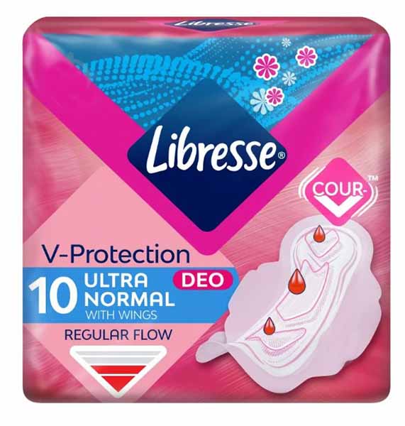 Прокладки гигиенические Libresse Ultra Deo с крылышками 10 шт.