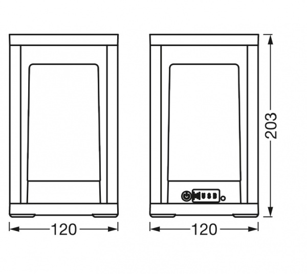 Настільна лампа Ledvance Smart+ Wifi Outdoor Tableframe Powerbank 5 Вт темно-сірий 