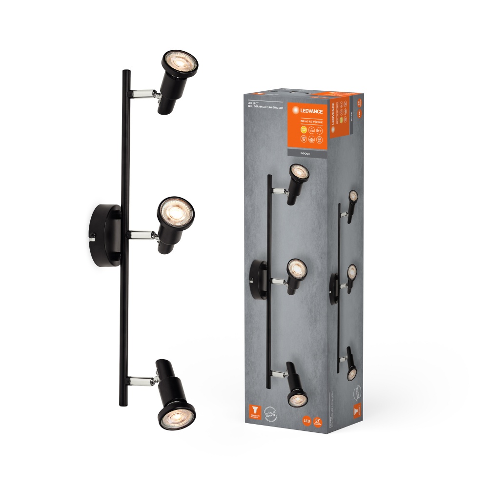 Спот Ledvance 3x3,4 Вт GU10 чорний