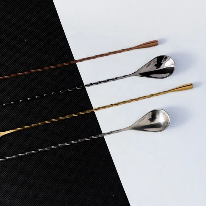 Ложка коктейльная Fiora Ravena Rose Gold 30 см нержавеющая сталь