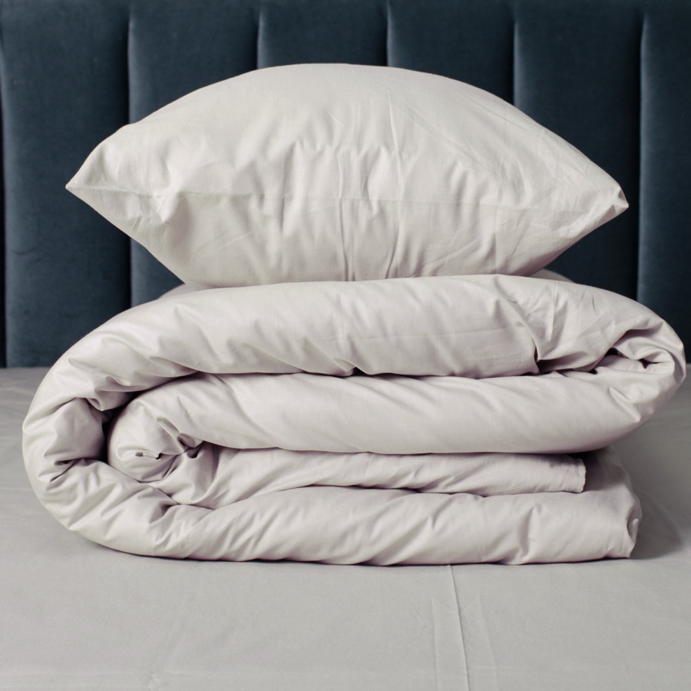 Простынь на резинке Моно 160x200 см бежевый