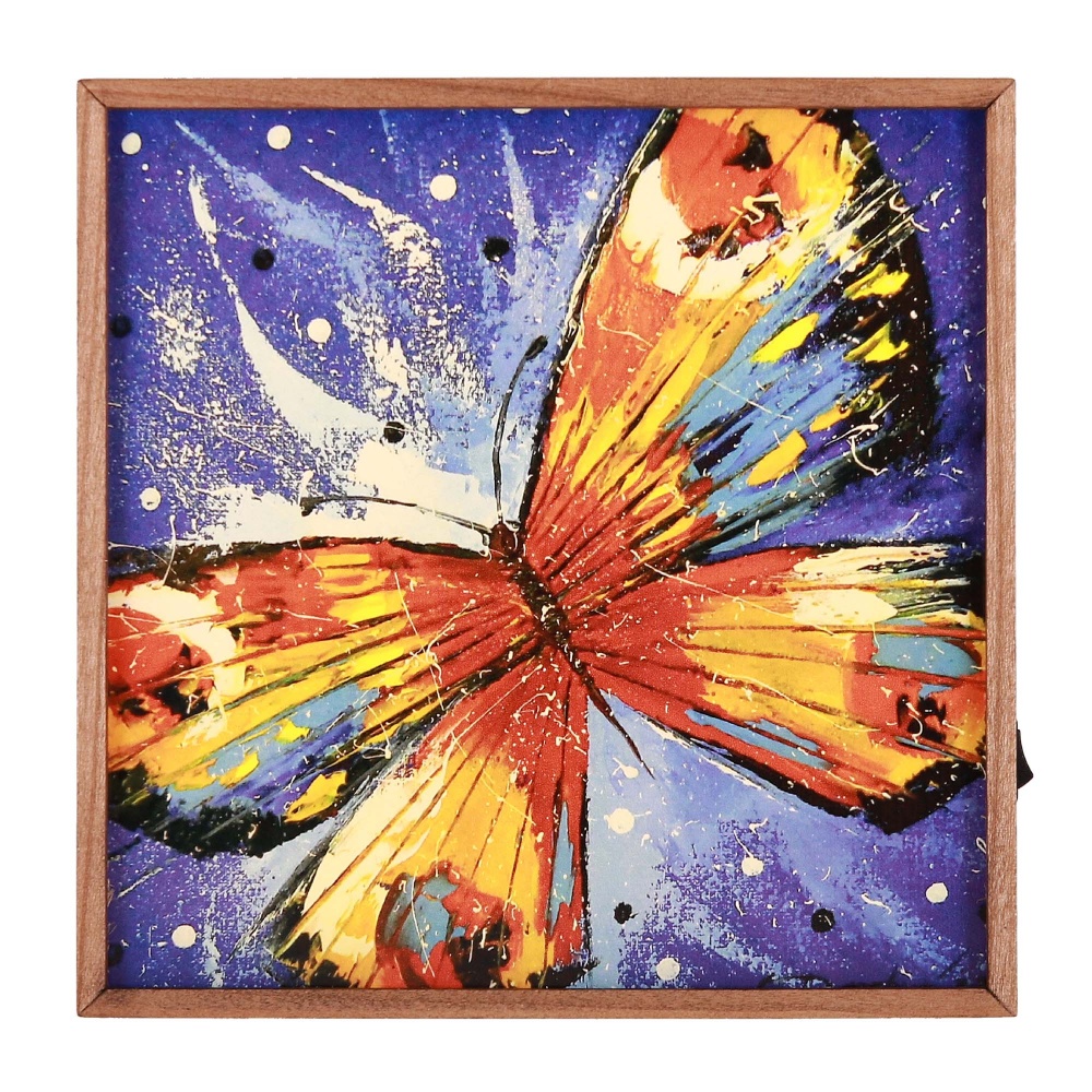 Настольная лампа декоративная The 11's Бабочка худ. Дарчук 1x2 Вт дуб