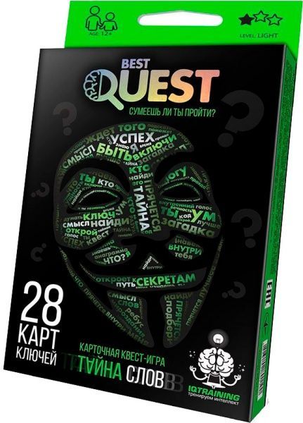 Гра настільна Danko Toys BEST QUES Таємниця слів укр.