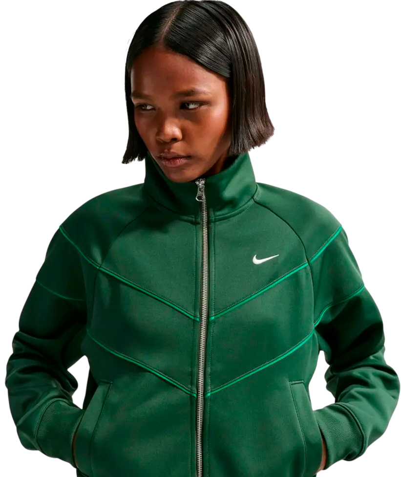 Кофта Nike W NSW NK WR POLY KNIT JKT HJ0975-323 р.S зеленый