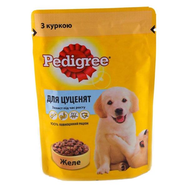 Корм Pedigree з куркою та рисом в желе 100 г 7840