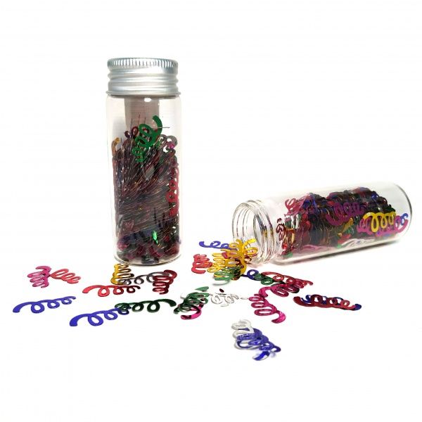 Конфетти для декорирования в стеклянной банке Праздничная лента 1 шт. Річ-Ленд