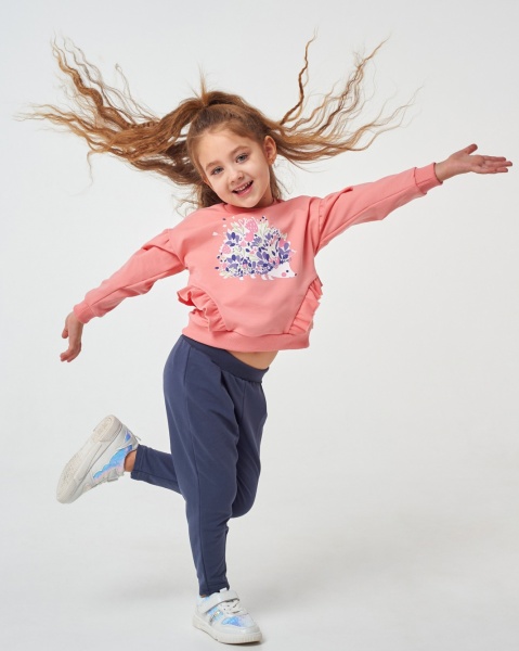 Штани для дівчаток Smil 115515 р.104 графітовий 