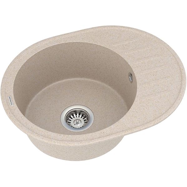 Круглая кухонная мойка Vankor Lira LMO 02.57 Beige