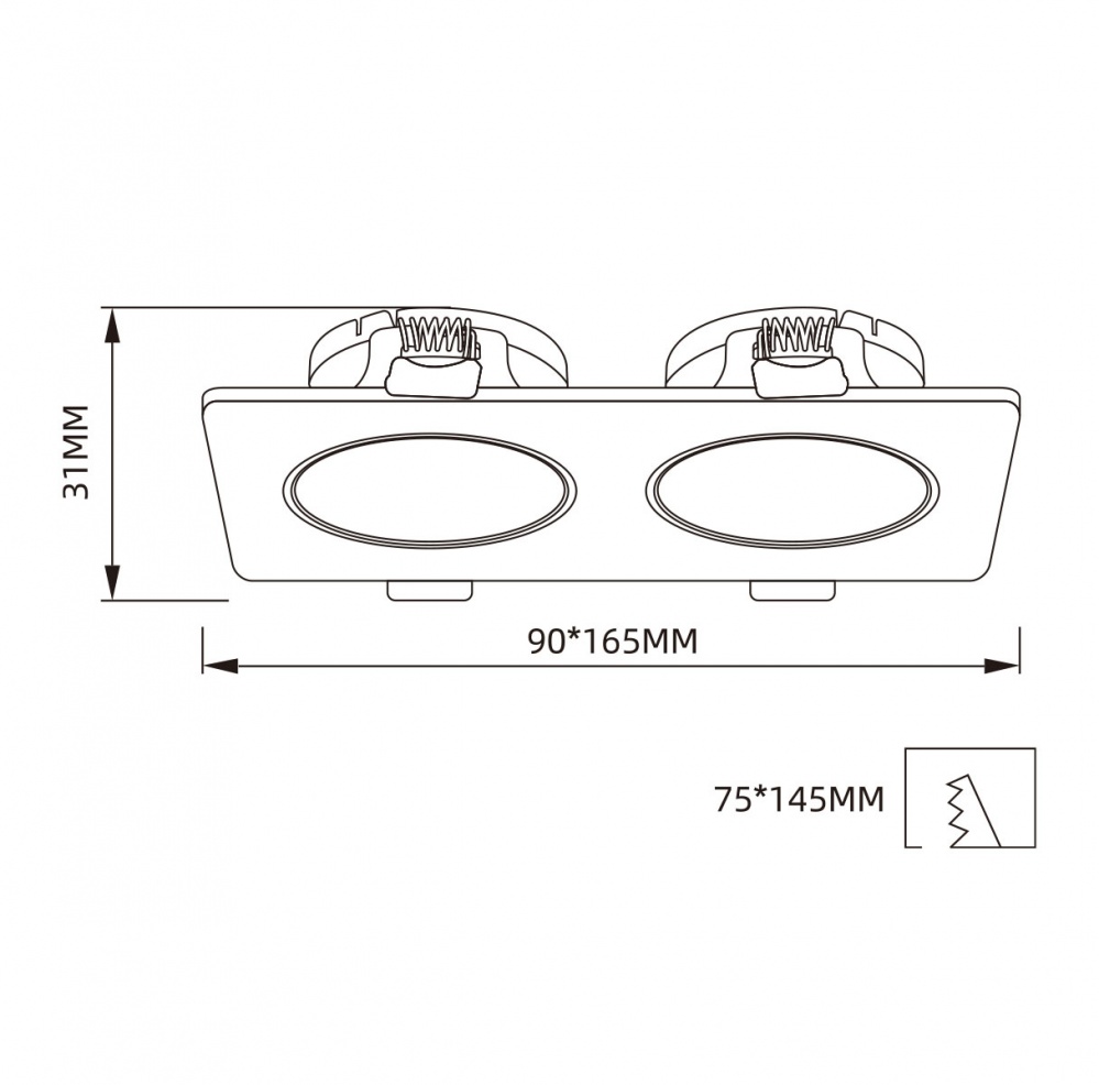 Світильник вбудовуваний (Downlight) LED CONCEPT PC EMO 022S MR16 чорний/білий