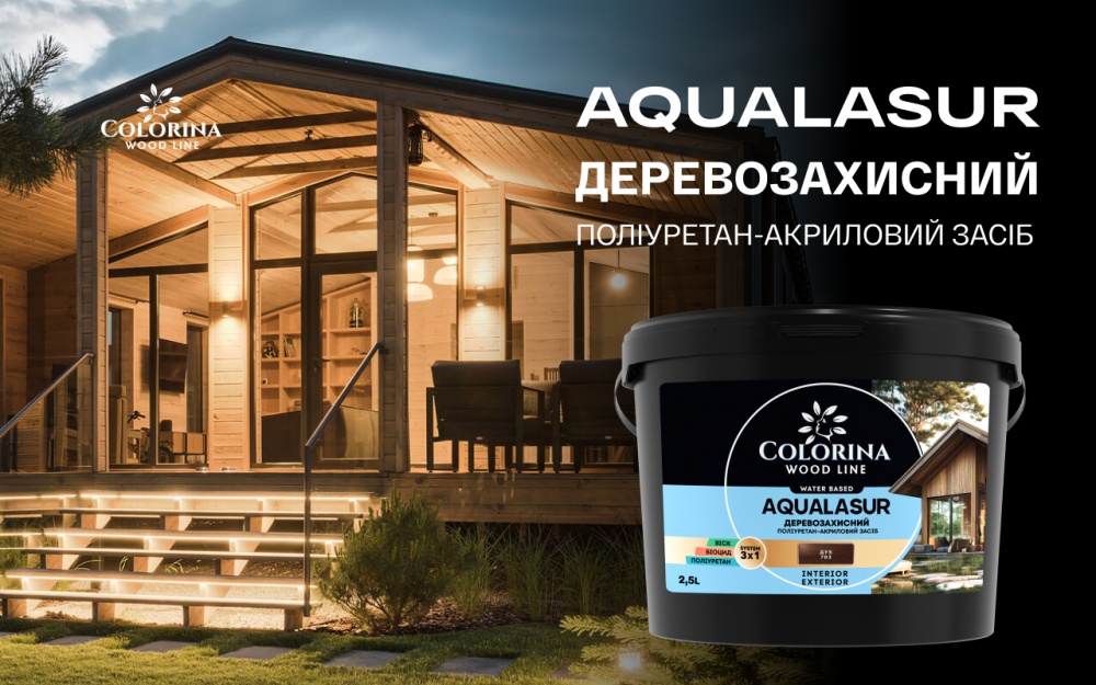 Антисептик COLORINA Aqualasur венге глянець 0,75 л