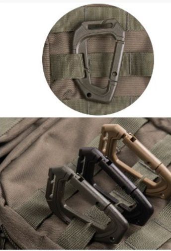 Карабін Mil-Tec тактичний пластиковий TACTICAL CARABINER MOLLE Molle Olive 15922501