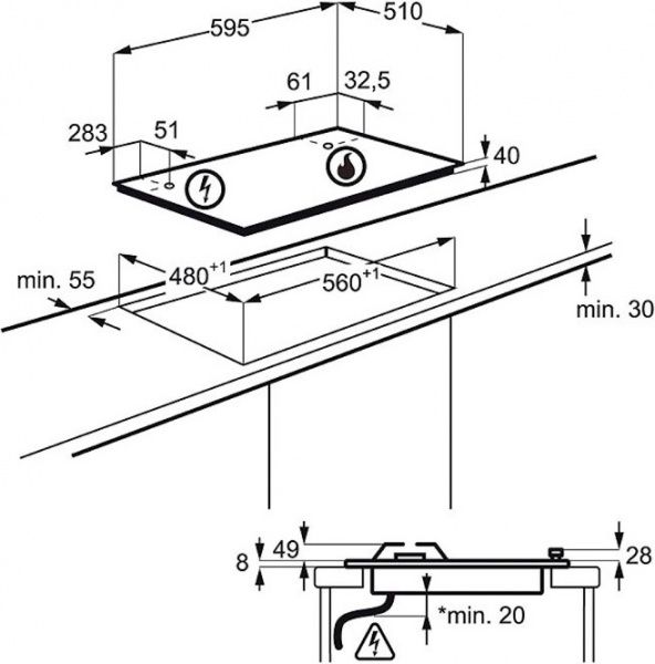 Варочная поверхность Electrolux GPE363RCW