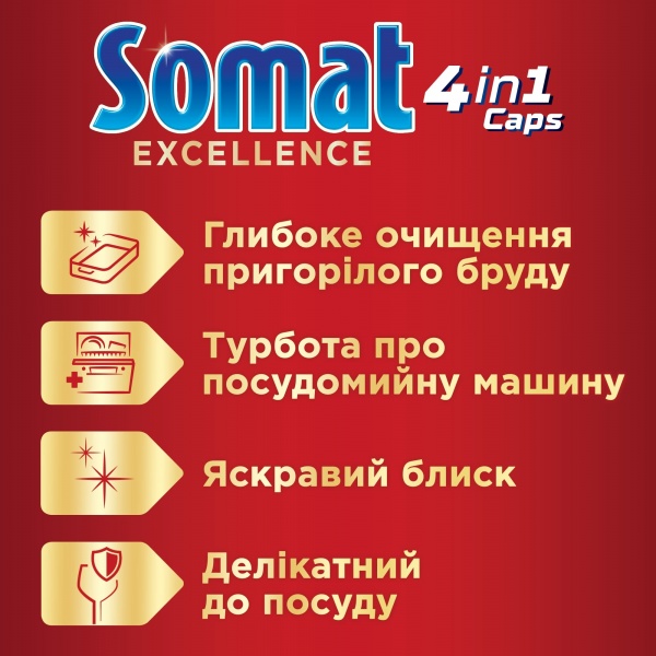Таблетки для ПММ Somat Excellence 4 в 1 30 шт.