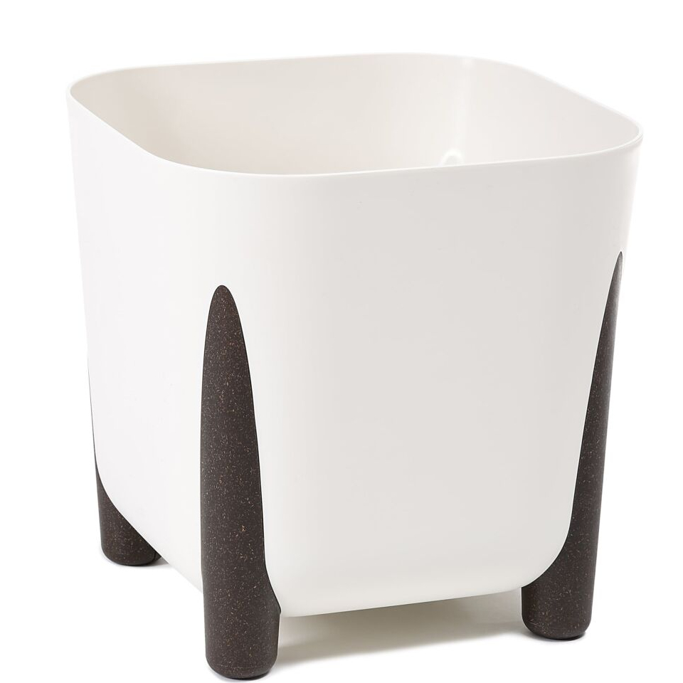 Вазон пластик FRIDA 29х29х28,7 см квадратный кремовый 16 л Lamela (9742417)