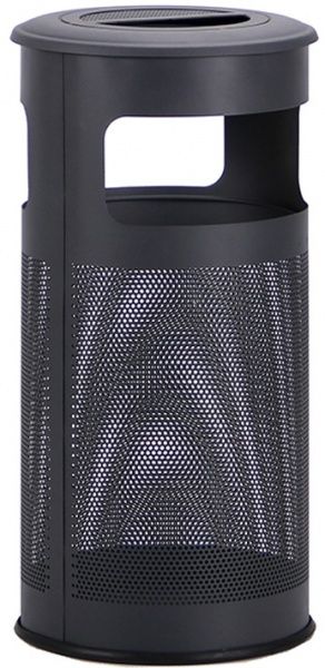 Урна Мадрид чорна 35 л сірий