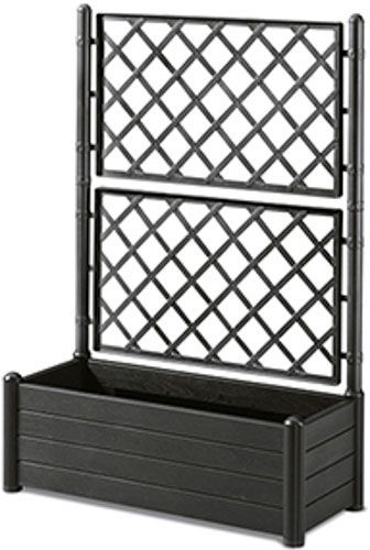 Вазон пластиковый Stefanplast Italia прямоугольный 80л антрацит (80116) 