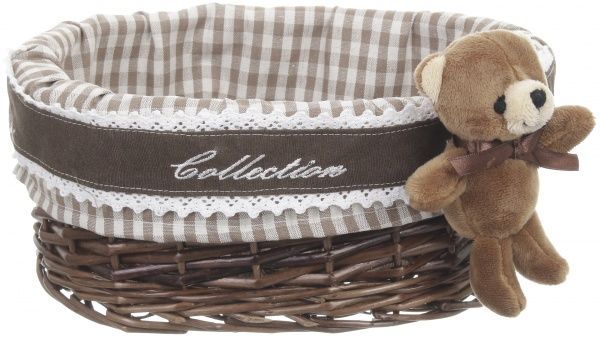 Кошик плетений з текстилем 30х25х14 см JM16-10H-4 