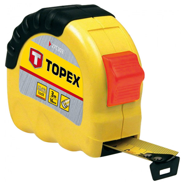 Рулетка Topex Shiftlock 27C303 3м x16мм