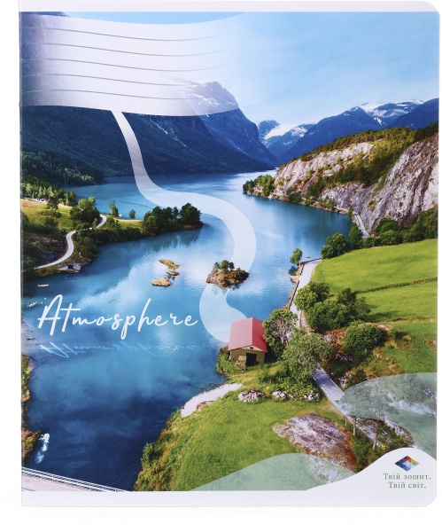 Тетрадь школьная уф-лак 30 листов в линейку в ассортименте