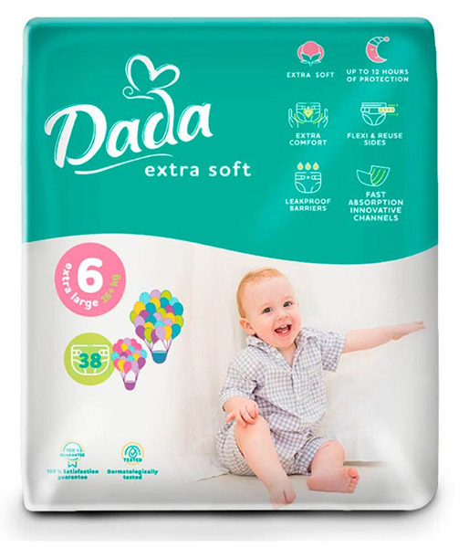 Подгузники Dada Extra Soft Extra Large 6 (16+ кг) 38 шт.