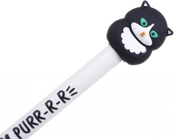 Ручка кулькова YES Purrr Cat автоматична 0,7 мм синя 