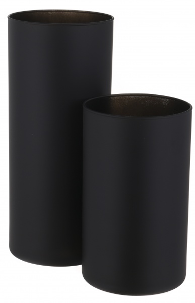 Ваза стеклянная Soft цилиндр 26,5 см черная 