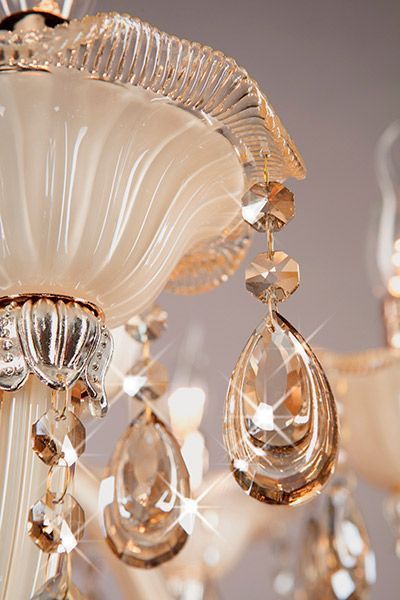 Люстра підвісна Strotskis Albertina 6x60 Вт E14 золотисто-бежевий 124/6 