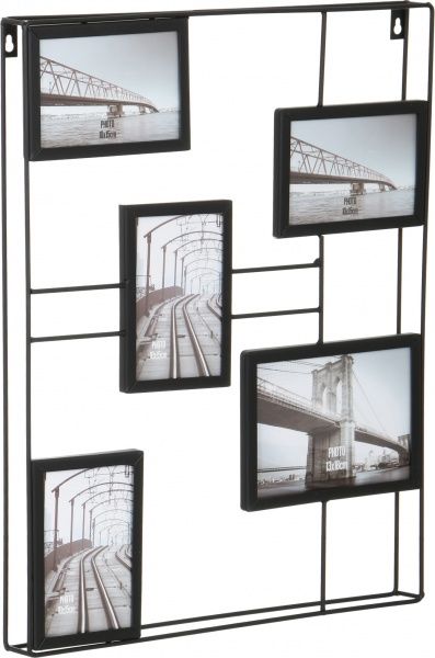 Коллаж черный на 5 фото 10x15/18x13 см 